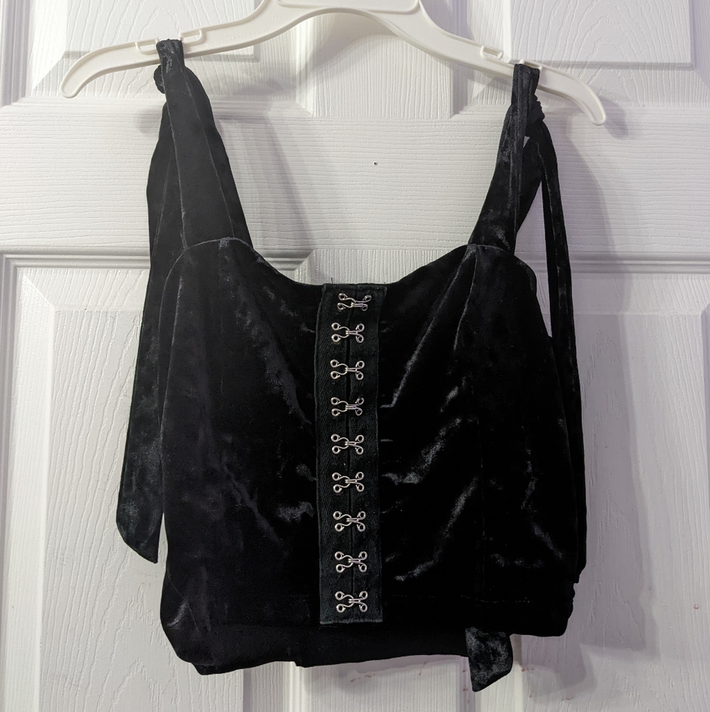 Velvet crop top